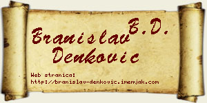 Branislav Denković vizit kartica